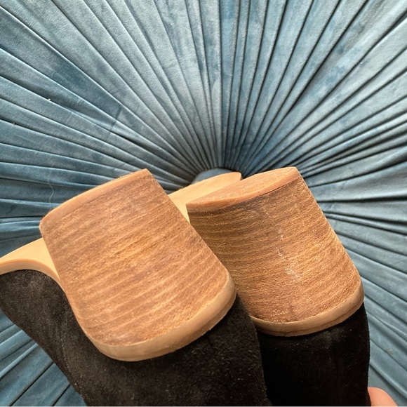 BDG black suede boots block heel round toe pull on slouchy or knee length Sz 10 - Picture 16 of 16